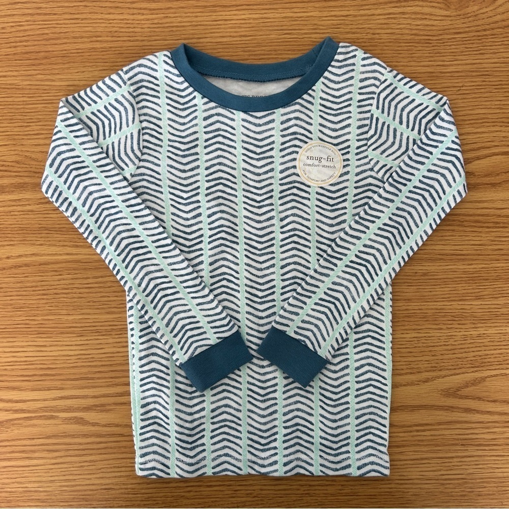 NEW [Burt’s Bees Kids] Organic Cotton Pajama Top Watercolor Chevron
